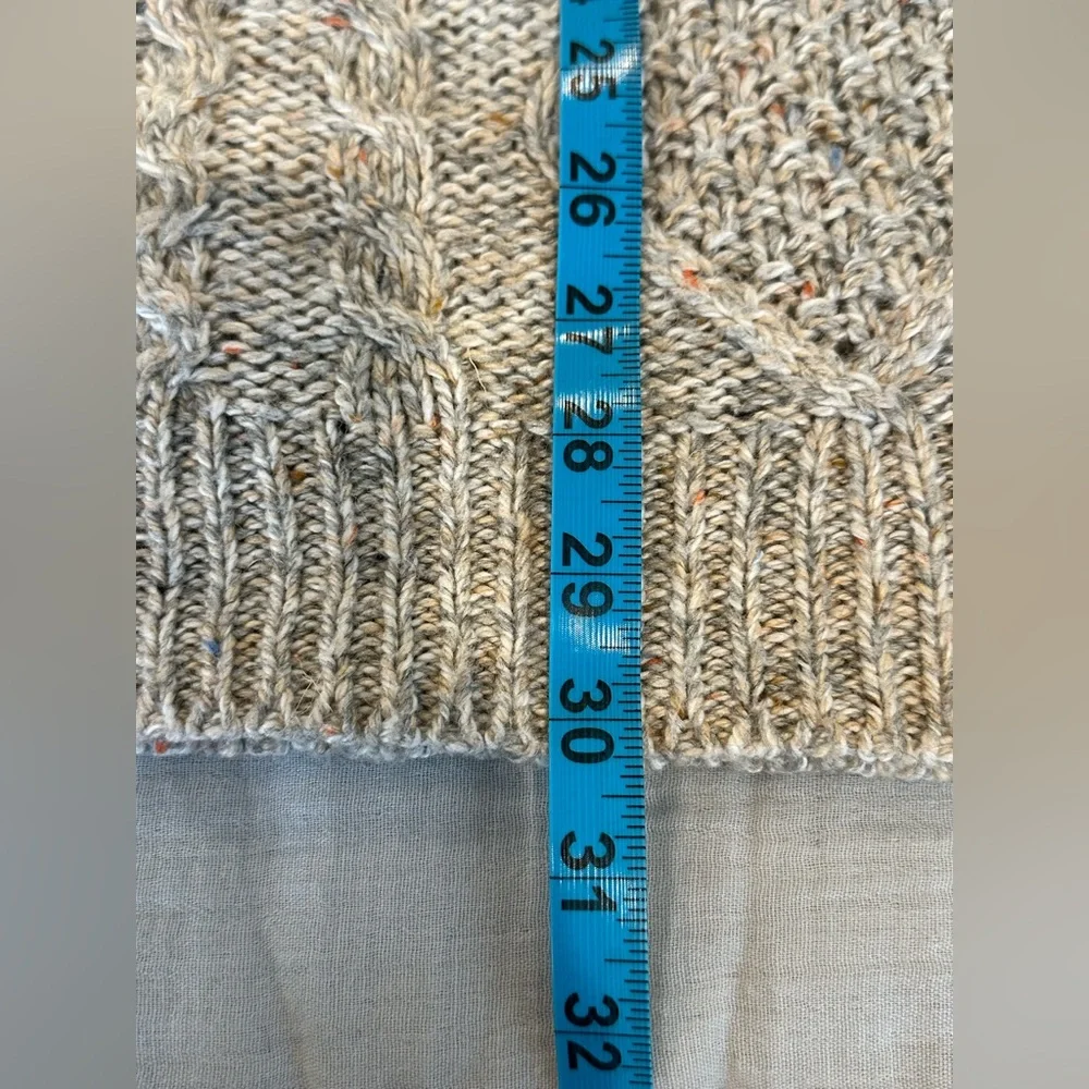 Treasure & Bond CabinCore Cable Knit Wool blend crew neck sweater size Medium